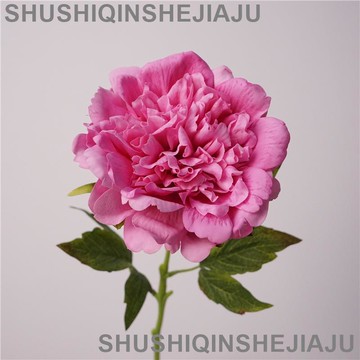 滿280元出貨 仿真花 假花 可開發票 牡丹花歐式仿真花單枝手感保濕家居裝飾插花擺件新娘捧花婚慶假花