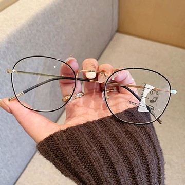 👓多焦點老花眼鏡【8118】韓版清冷斯文銀框貓眼老花眼鏡女高檔時尚高清眼鏡高級感老花鏡 濾藍光眼鏡 高清老花鏡👓
