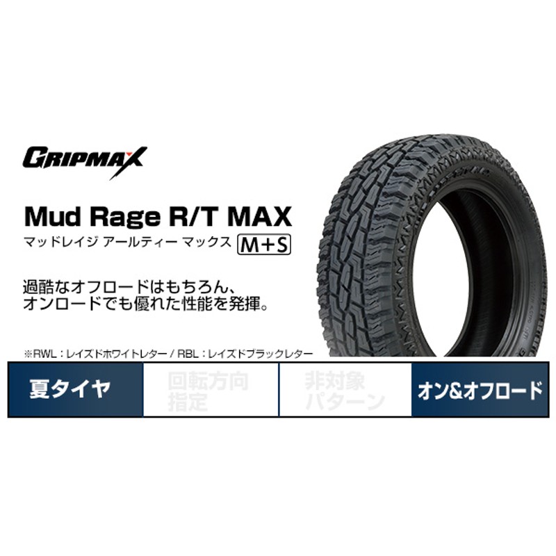 新品国産5穴100車】 夏タイヤ ホイール4本セット 175/60R16 グリップマックス マッドレイジR/T MAX RBL(限定) トピー シビラ  NEXT W45 16インチ | LINEブランドカタログ