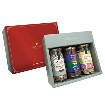 龍係好運禮盒(雙活菌什錦堅果+堅果餅乾+莓好鋅情)附提袋