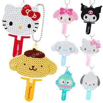 小禮堂 Sanrio 三麗鷗 造型鏡子吊飾 (水鑽款) Kitty 美樂蒂 大耳狗 布丁狗