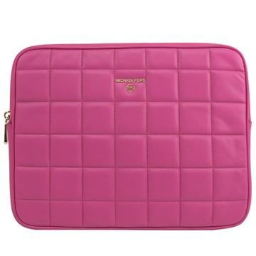 MICHAEL KORS Jet Set Charm 絎縫筆電平板萬用包.桃紫