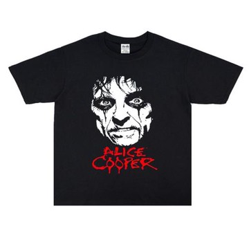 愛麗絲-庫珀休克碉堡Alice Cooper搖滾樂隊印花T恤短袖寬松純棉