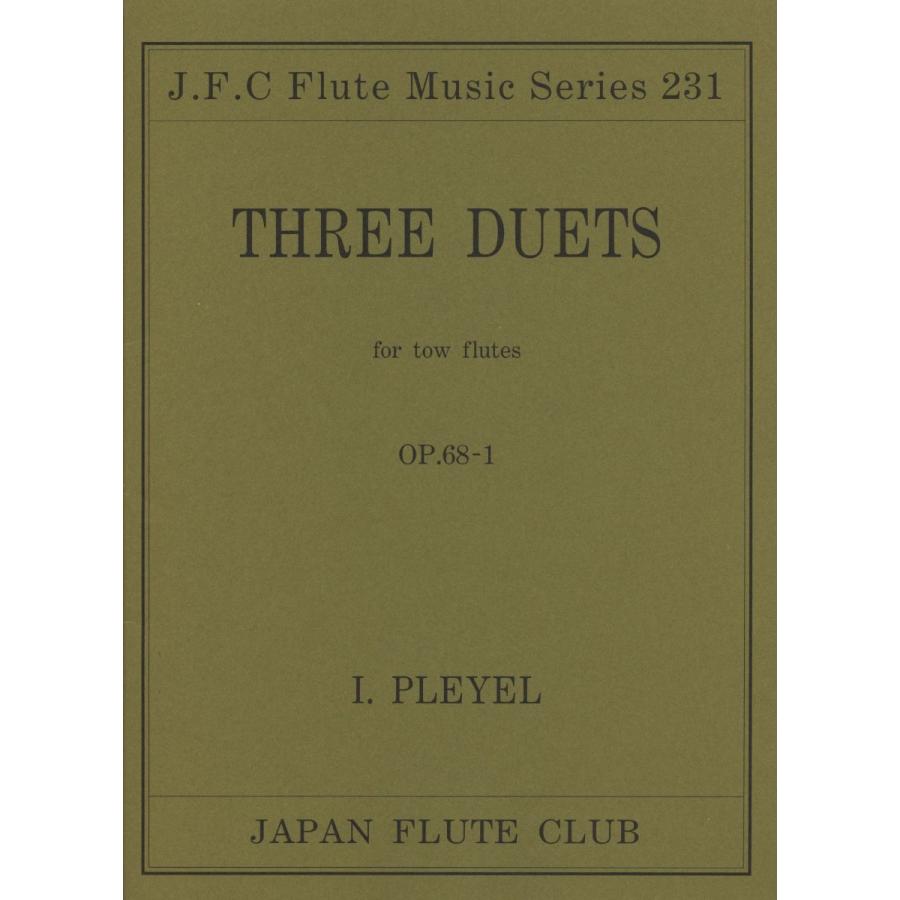 楽譜 フルートクラブ名曲シリーズ231 プレイエル作曲 二重奏曲 op．68−1 ／ 日本フルートクラブ出版