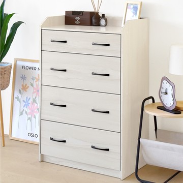 HOPMA家具 現代北歐風四抽斗櫃 台灣製造 收納床頭櫃 置物抽屜櫃 邊櫃-寬70 X 深40.3 X 高110.5 cm；抽屜內深35.9 cm