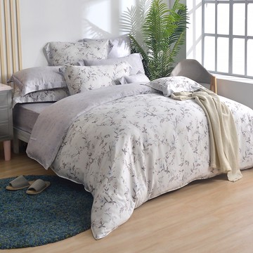 Abelia 600織天絲 兩用被床包組 防蹣抗菌 吸濕排汗 雙/加/特 舞飛花漫 天絲 格蕾寢飾