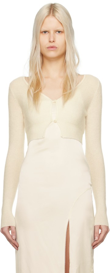 JACQUEMUS 灰白色 Le Papier 系列 Le Cardigan Alzou 开衫