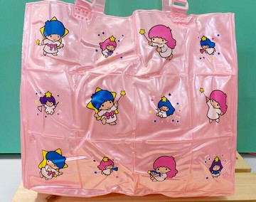【震撼精品百貨】Little Twin Stars KiKi&LaLa 雙子星小天使 充氣防水手提包/透明防水包-粉#87937 震撼日式精品百貨