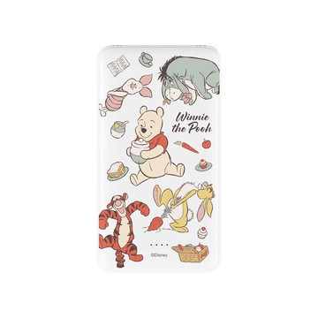 【正版授權】Disney小熊維尼-野餐亂花雙線快充10000mAh行動電源