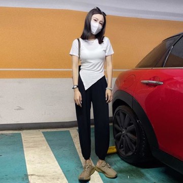 面膜燈籠褲女夏九分束腳莫代爾哈倫褲薄款寬松蘿卜褲涼涼褲防曬褲