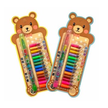 【尚禹】熊好帶21色彩虹筆 12卡/盒 RF-21