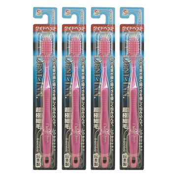 Dent-Inn 日本UFC 護齦速潔牙刷 大面積清潔 超極細毛  1入  4支