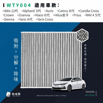 無味熊｜汽車冷氣濾網 豐田-Altis 12代、RAV4 五代、CC、Crown、Camry