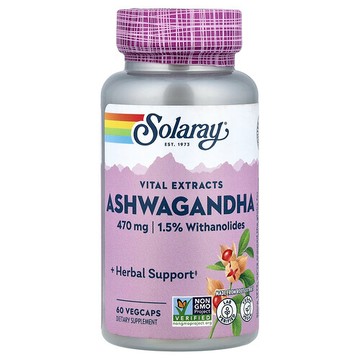 Solaray, 南非醉茄，470毫克，60粒素食膠囊