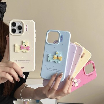 ins風波點貓咪狗狗適用iPhone17PRO手機殼蘋果18矽膠13可愛12女款16plus防摔大孔15軟殼14保護殼