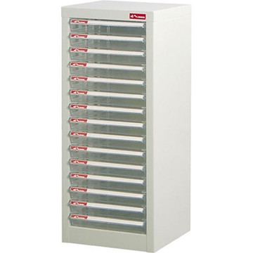 SHUTER 樹德 A4N-115P落地型資料櫃(米白抽) 15抽