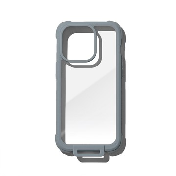 bitplay Wander Case 隨行殼 iPhone14 系列 透明背蓋軍規防摔手機殼附風格貼紙-iPhone 14 Plus(6.7吋)霧灰藍