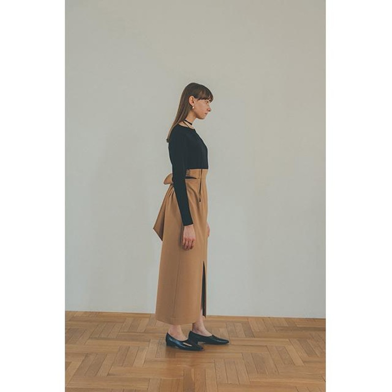 クラネ CLANE サイドカット リボン スカート SIDE CUT RIBBON SKIRT 