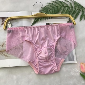 日式男士貼身可愛絲滑彈力三角內褲男款日常穿純色性感小三角內褲