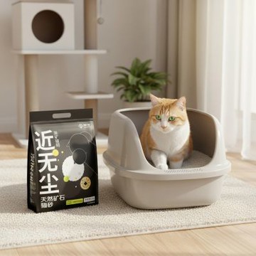 【京覓】 0甲醛無塵礦砂 貓砂2.5公斤（天然礦石礦物貓砂 黑色礦砂 強效除臭）