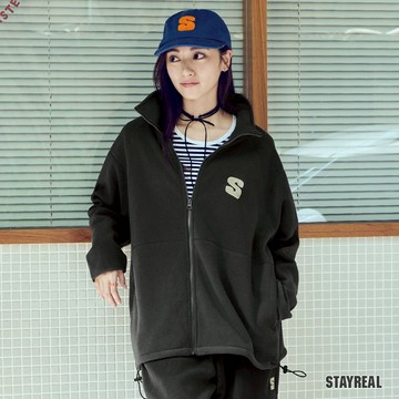 STAYREAL S Basic立領搖粒絨外套 - 深灰