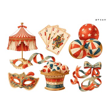 【6 月新品】20-134-0310 裁切紙 馬戲團風格
