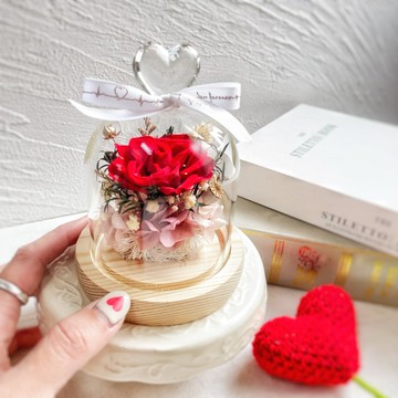 平價款 心動瞬間 永生玫瑰玻璃罩 教師節 情人節 聖誕節 生日禮物