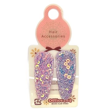 akachan honpo - 髮夾-亮片-粉紅色