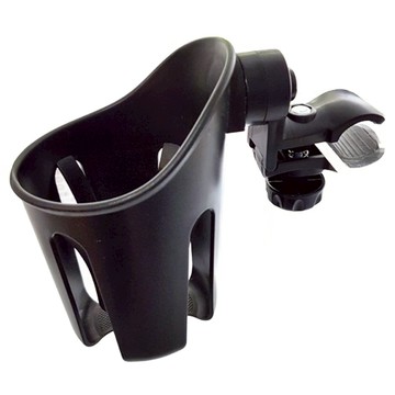 奇哥 嬰兒推車杯架 穩固耐用可旋轉掛勾設計 適用多種尺寸杯子與奶瓶  黑色  1個