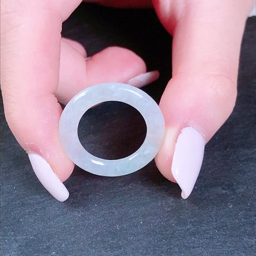 【願平安】冰種翡翠平安環項鍊 | 天然緬甸玉A貨翡翠 | 送禮