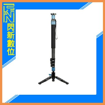 搶券最高折320｜Sirui P-424FL 碳纖維 單腳架 附三腳座 加高版(P424 FL,公司貨)