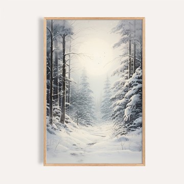 冬日森林風格 / 雪之小徑 掛畫 海報 無框畫
