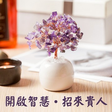 快速出貨【招財貓的家】迷你天然水晶發財樹 招財樹 許願樹 禮物 生日禮物 聖誕節禮物 交換禮#CRY004