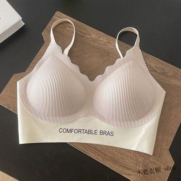 無痕美背內衣 無鋼圈薄款背心式文胸 小胸聚攏上託側收副乳 睡眠休閒女士內衣 秋冬新款