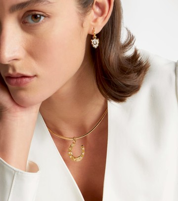 FoundRae 18kt gold pendant with diamonds