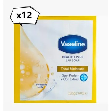 Vaseline 凡士林潤膚皂--全效滋潤(75g*3/組)*12