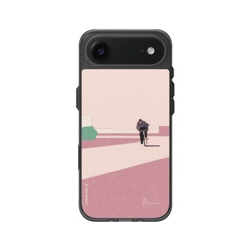 iPhone Air Clear (相機按鈕) 酷墨灰 - Taku Bannai 坂内拓 - Kiro｜粉色騎行
