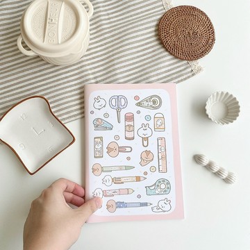 軟綿綿的文具A5筆記本