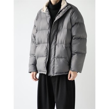 [白術自制]灰色面包服 防潑水輕便手塞棉寬松棉衣男女同款 CC23