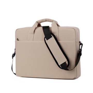 【iSPurple】簡約清新 大容量單肩手提防震氣囊電腦包/卡其