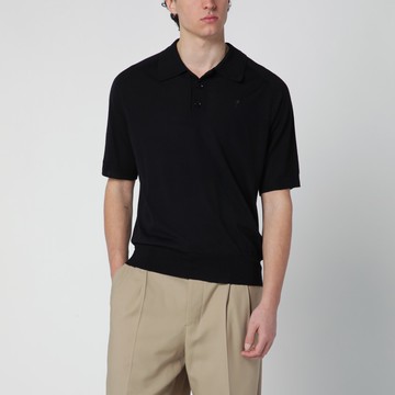 Ami De Coeur black wool polo shirt