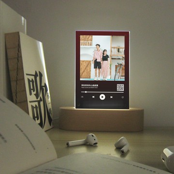 聖誕禮盒 客製情侶照片小夜燈 spotify歌曲相片相框 送男友女友