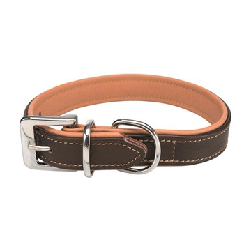 Trixie 寵物用品 皮革舒適項圈-棕褐色 M: 39-46 cm/25 mm (TX18937)