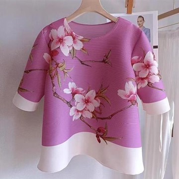 【KEITH-WILL歐風】三宅風格2D熱情印花上衣