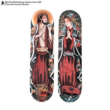 BAD KIDS 惡童 23S/S Ukiyo-e skateboard (一組兩片耶穌+聖母不拆賣)