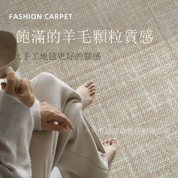 新西蘭大宅標配耐臟寶藏毯法式羊毛地毯純色侘寂客廳臥室輕奢高級[DD190109]