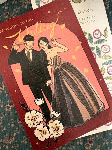 【客製化結婚喜帖】喜帖/邀請卡/似顏繪/色鉛筆手繪風