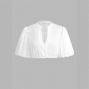 2025夏季新款 啤酒節Dirndl 巴伐利亞服飾束腰紐扣羽絨燈籠袖上衣