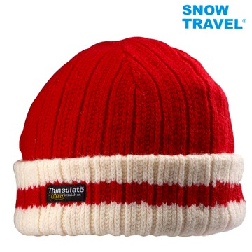 【SNOW TRAVEL】3M男女高級美麗諾85%羊毛帽AR-18(任選1頂)反摺橫條款式