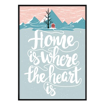 有愛的地方就是家 藝術牆壁裝飾畫  30 x 40cm  黑色  1個